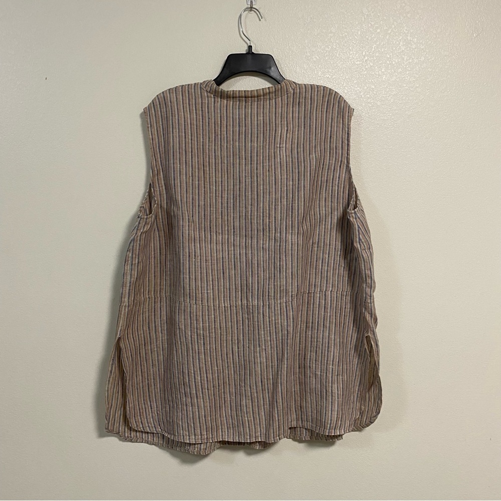 Harve Benard 100% linen Button up Top Plus Size 2x - Picture 6 of 9